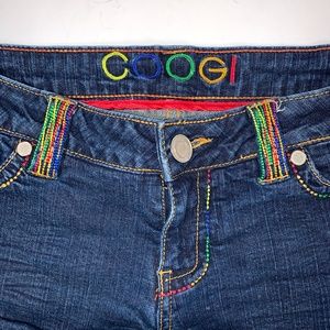 COOGI Embroidered Cuffed Denim Shorts 11/12